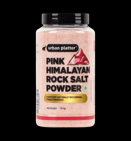 Urban Platter Pink Himalayan Rock Salt Powder Jar (Sendha Namak) 1.5 kg