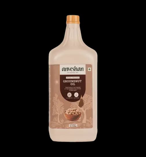 Anveshan Wood Cold Pressed Groundnut Peanuts Oil 5 ltr