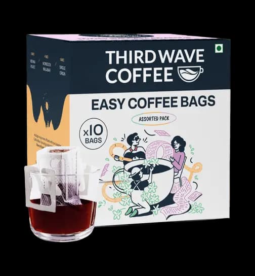 Third Wave Coffee Easy Pour Assorted Coffee Bags (Light to Dark Roast) 10 Pieces