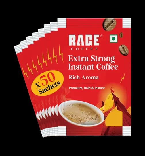 Rage Coffee Extra Strong Blend Sachets (Pack of 50) 75 g