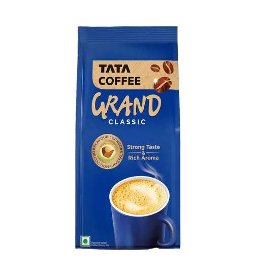 Tata Coffee Classic Instant Coffee, Chicory Mix With Strong Taste & Rich Aroma 200 g