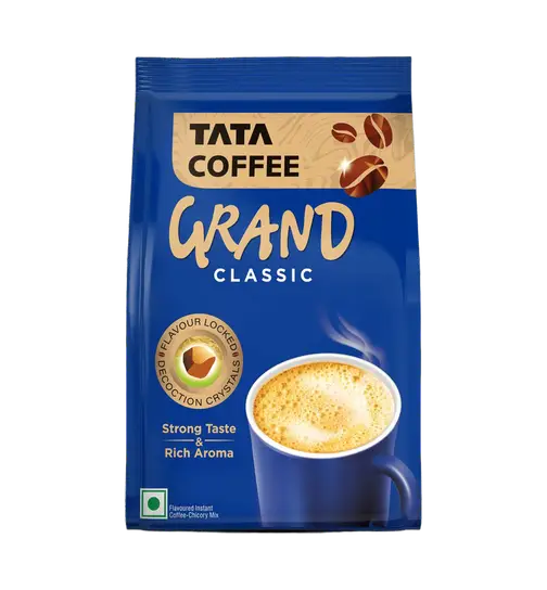 Tata Coffee Classic Instant Coffee, Chicory Mix With Strong Taste & Rich Aroma 100 g