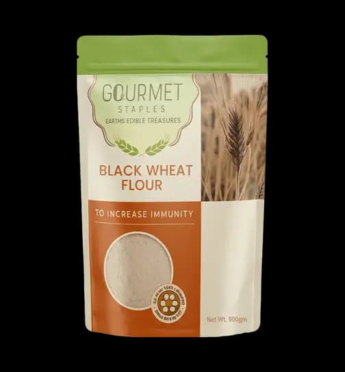 Gourmet Staples Black Wheat Flour, Black Wheat Atta 900 g