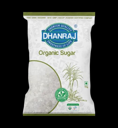 DHANRAJ Organic Sugar| Organic White Sugar Substitute 1 kg