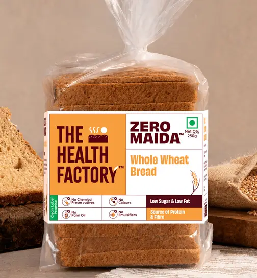 The Health Factory 100% Whole Wheat Bread (Zero Maida) 250 g