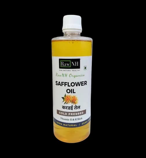 RawNH Organics Cold Pressed Safflower Kardi Oil 500 ml