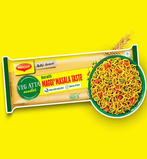 MAGGI Nutri-licious Masala Veg Atta Noodles, Instant Noodles 435 g