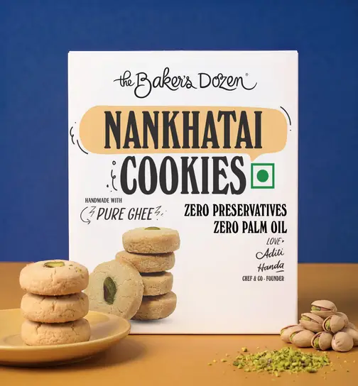 The Baker's Dozen Nankhatai Cookies, 24% Pure Ghee 105 g