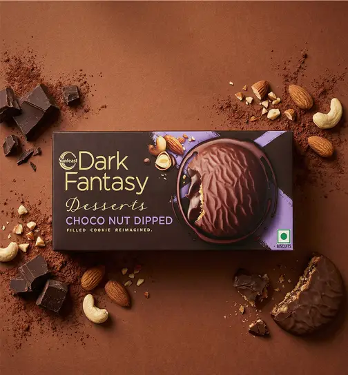 Choco Nut Dipped Cookies by Sunfeast Dark Fantasy 100 g x 3