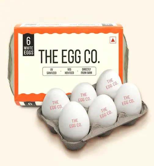 The Egg Co White Eggs 6 Pieces