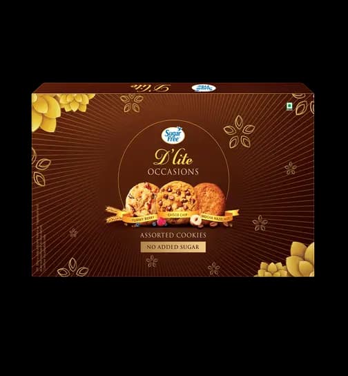 Sugar Free D'Lite Assorted Cookies Gift Pack | Festive Celebration Gift Box 225 g