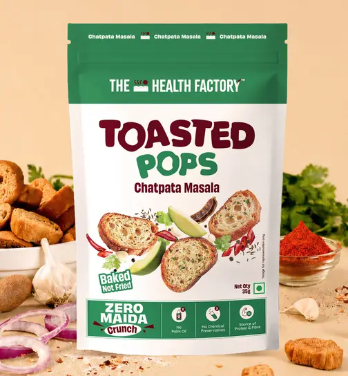 The Health Factory Toasted Pops Chatpata Masala (Zero Maida) 35 g