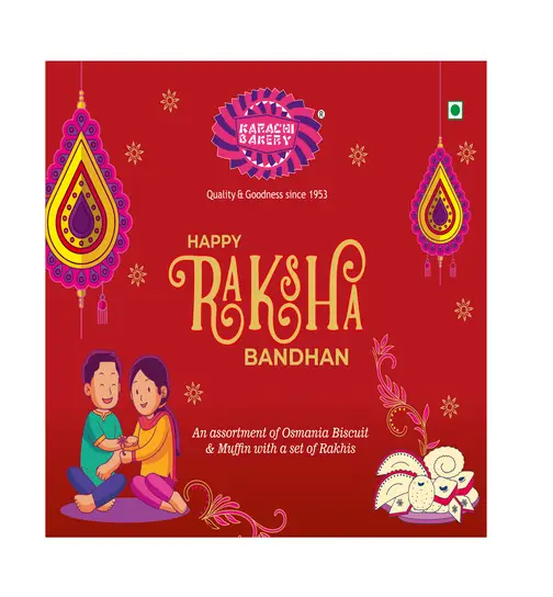 Karachi Bakery Assorted Cookies and Muffins Rakhi Gift Box 145 g