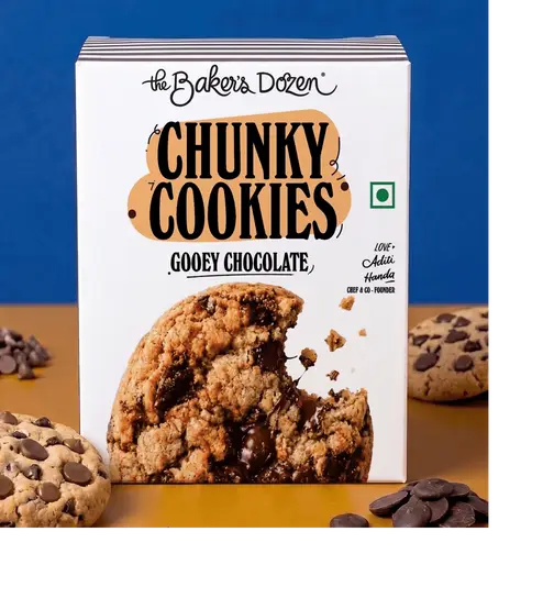 The Baker's Dozen Chunky Cookies - Gooey Chocolate 80 g x 2