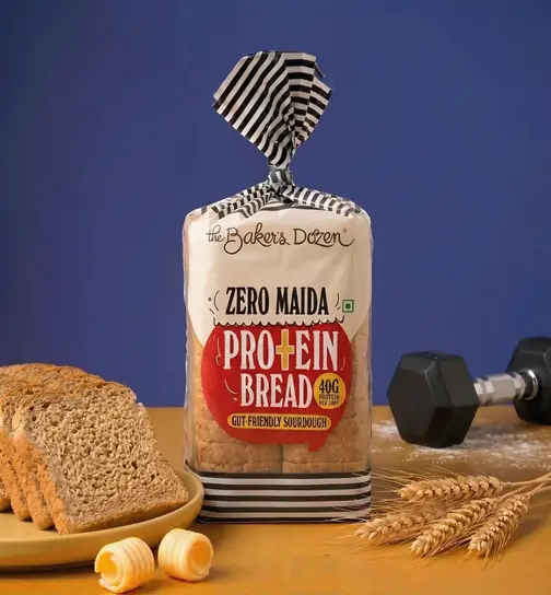 The Baker's Dozen Zero Maida Protein Bread, Protein per loaf 240 g