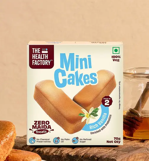 The Health Factory Mini Cakes Rich Vanilla 70g 70 g x 3