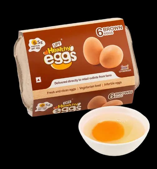 UPF FOODS Healthy Brown Eggs 6 Pieces