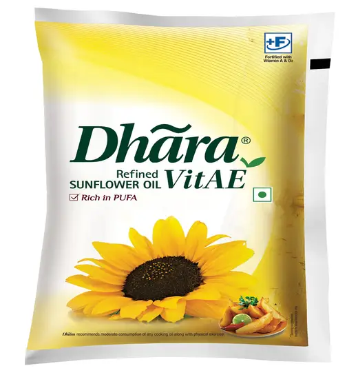 Dhara Health Refined Sunflower Oil 1 ltr