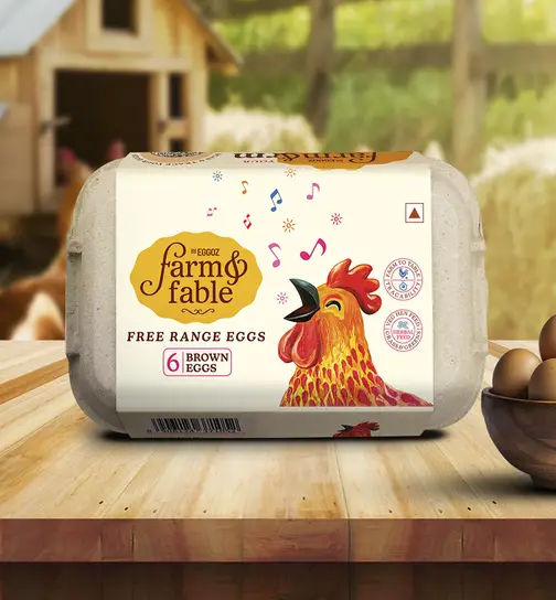 Eggoz Farm & Fable Free Range Eggs 6 Pieces