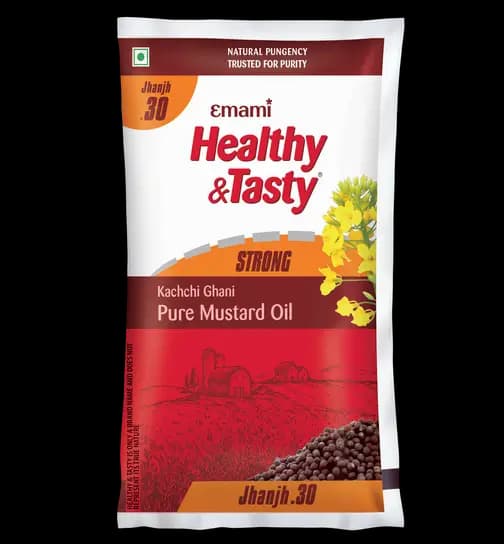 Emami Healthy & Tasty Kachchi Ghani Mustard Oil Strong 910 g
