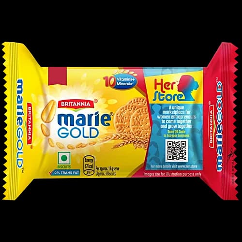 Britannia Marie Gold Biscuits Light Crisp Tea Time Snack No Trans Fat 78 g Pouch