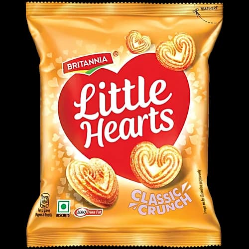 Britannia Little Hearts Classic Biscuits Sugar Sprinkled Heart Shaped 155 g