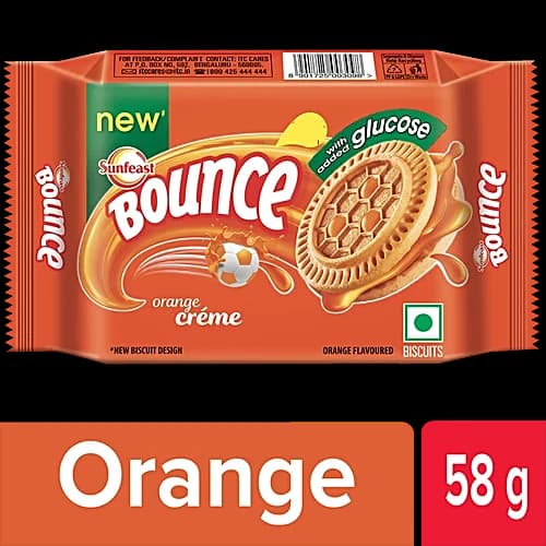 Sunfeast Sunfeast Creme Biscuits Bounce Tangy Orange 78 Gm Pouch