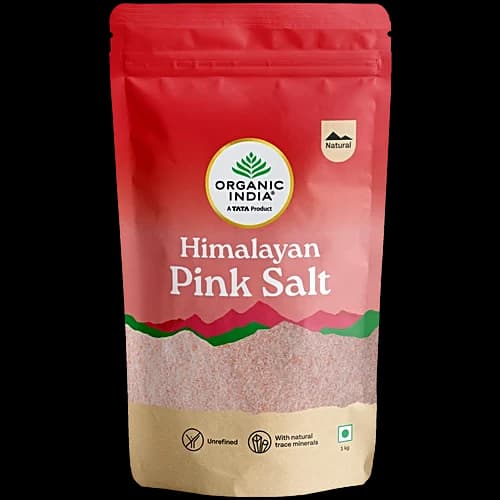 Organic India Pink Rock Salt Powder Unrefined Pristine 1 kg