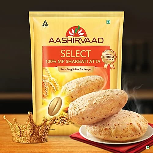 Aashirvaad Select Sharbati Atta 100 Mp Whole Wheat Rotis Stay Softer For Longer 10 kg
