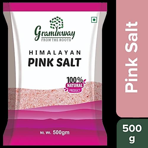Graminway Himalayan Pink Salt Natural Minerals Rich Seasoning Enhances Taste Flavour Maintains Electrolytes Balance 500 g