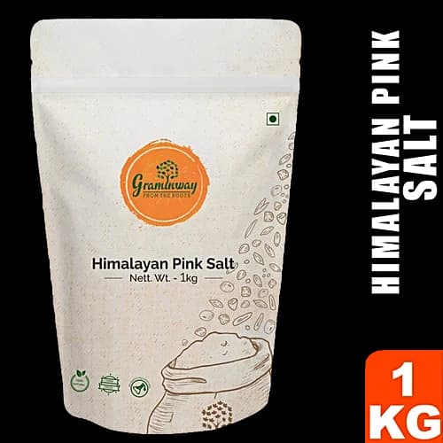 Graminway Himalayan Pink Salt Natural Minerals Rich Seasoning Enhances Taste Flavour Maintains Electrolytes Balance 1 kg