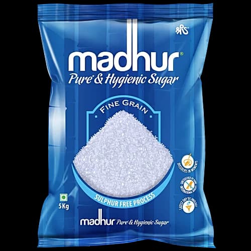 Madhur Sugar Pure Hygienic Fine Grain Natural Sulphur Free 5 kg