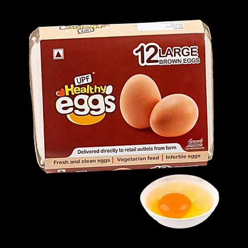 Upf Healthy Brown Eggs Large Rich In Protein Great For Bones 12 pcs