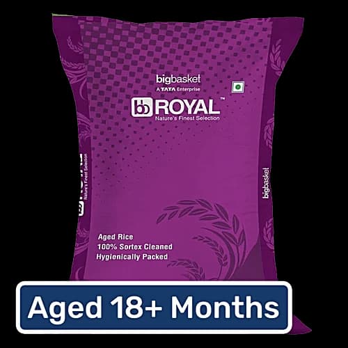 Bb Royal Sona Masoori Raw Rice Super Premium 12 Months Old 26 kg Bag